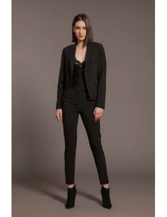 Pantalon Artigli negro pinzas slim fit