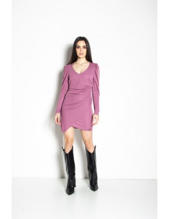 Vestido Jaimé morado drapeado