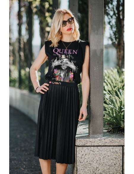 Camiseta mujer Lasal Queen negra
