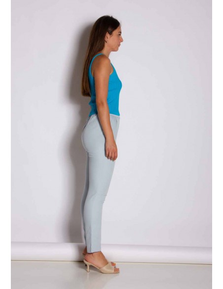 Top Jaimé azul sin mangas