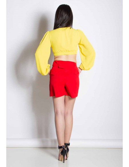 Short Jaimé rojo mujer