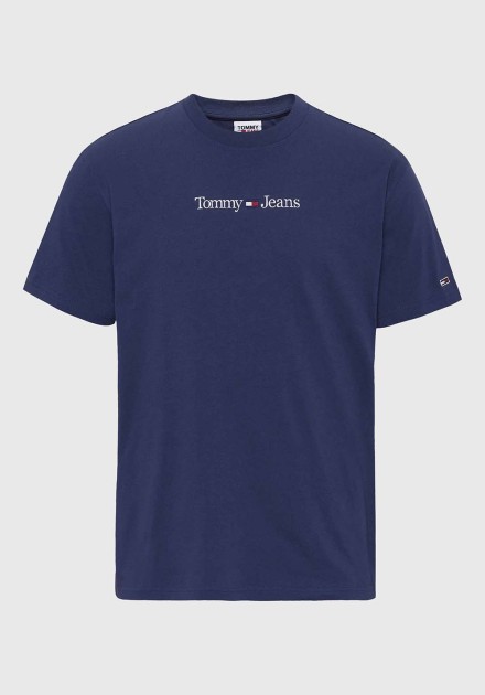 Camiseta Tommy Jeans azul logo central