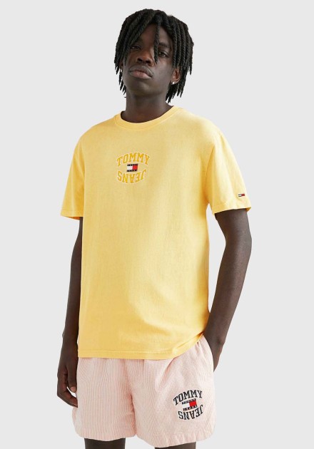 Camiseta Tommy Jeans amarilla logo