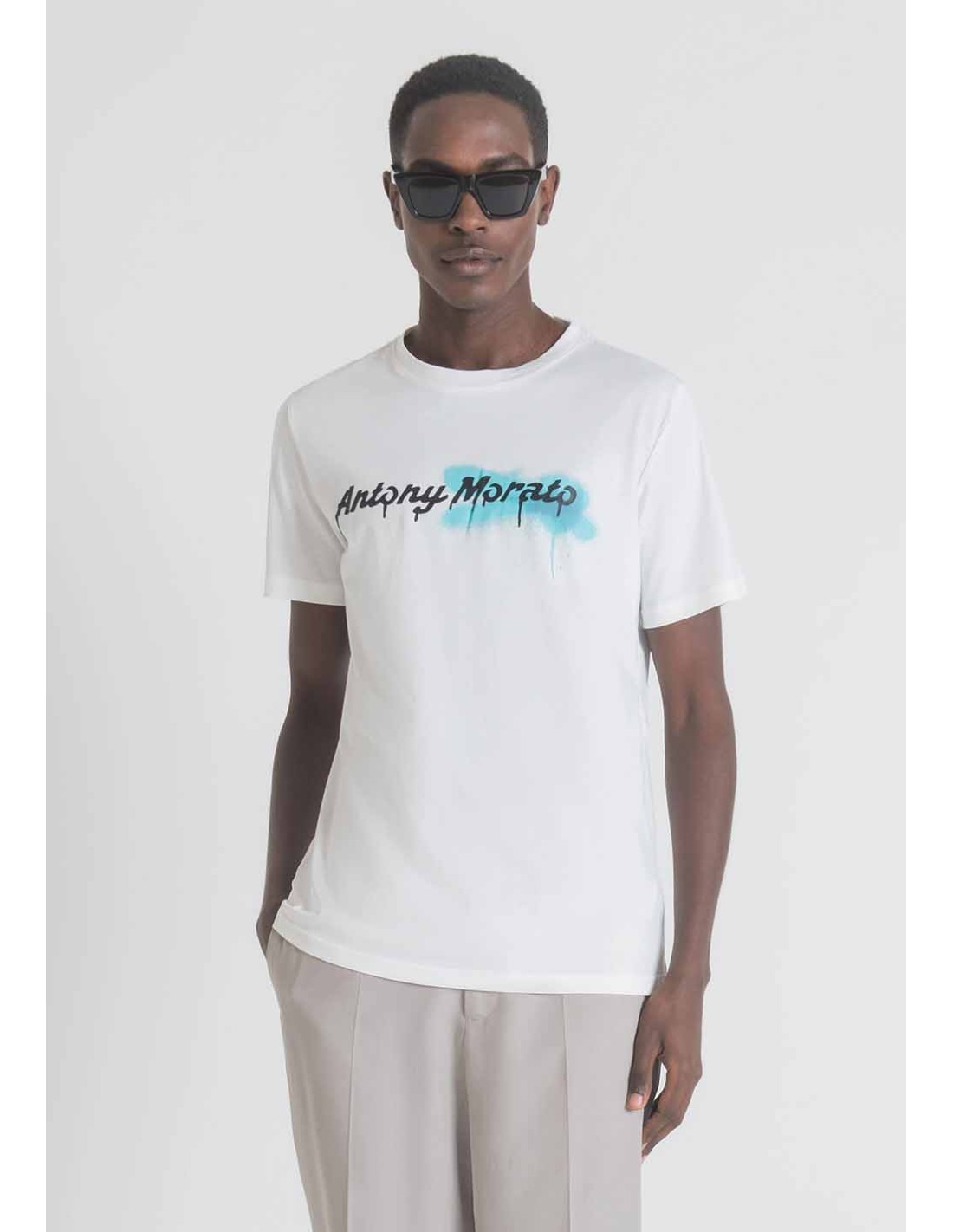 melodía continuar Examinar detenidamente Camiseta Antony Morato crema