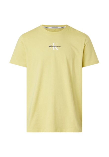 Camiseta Calvin Klein amarilla logo over