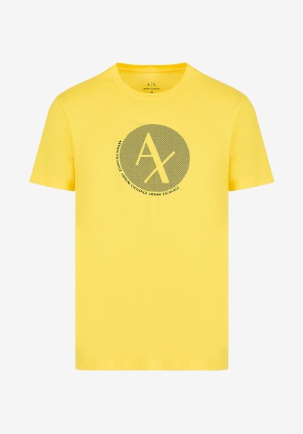 Camiseta Armani Exchange amarilla logo