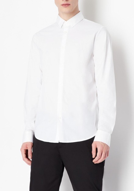 Camisa Armani Exchange blanca elastica