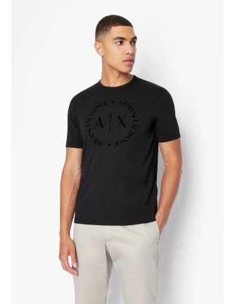 Camiseta Armani Exchange negra logo al t