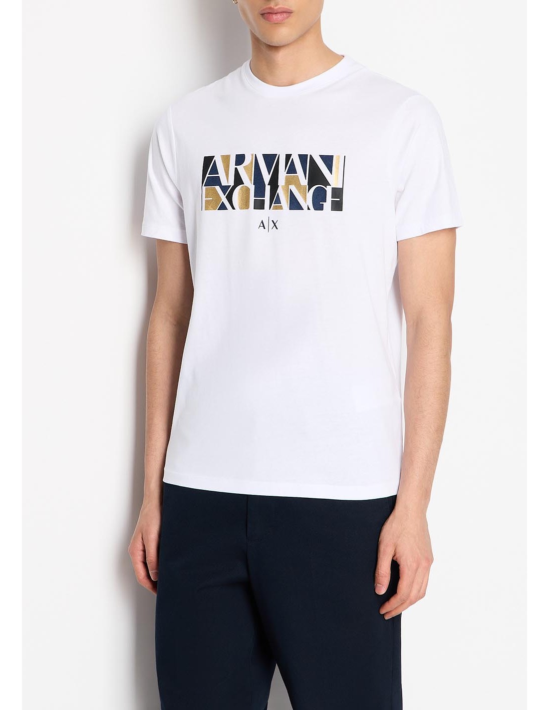 Playera armani exchange discount blanca