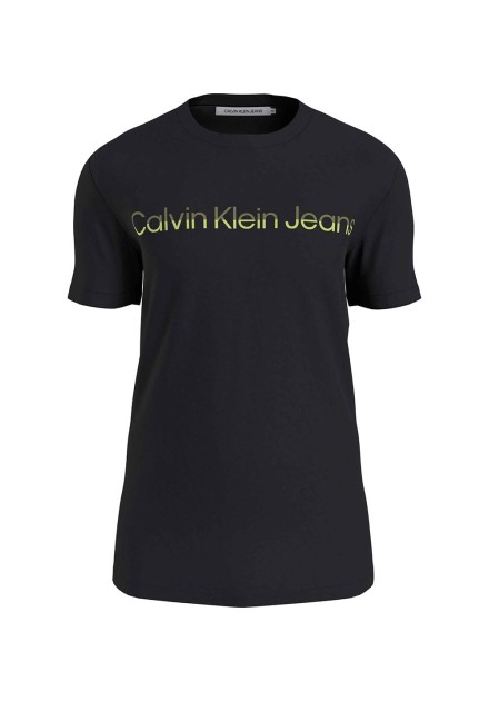 Camiseta Calvin Klein negra logo verde