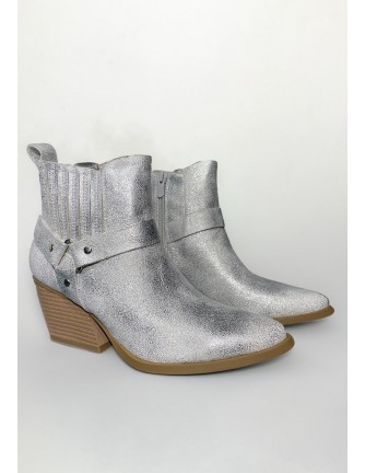 Botin mujer plata 2
