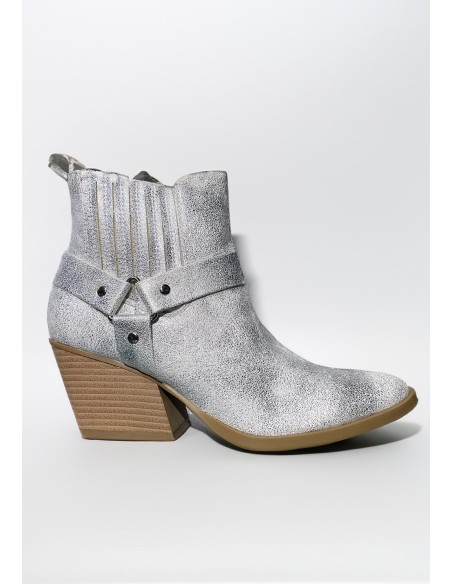Botin mujer plata