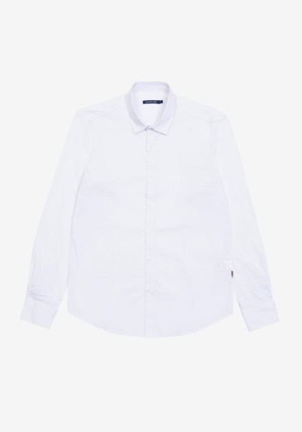 Camisa Gianni Lupo blanca slim elastica