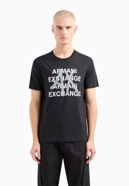 Camiseta Armani Exchange negra logo