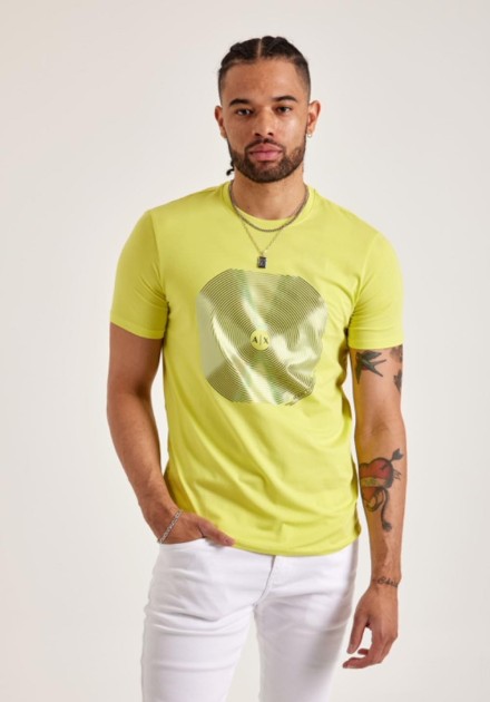Camiseta Armani Exchange amarilla circul