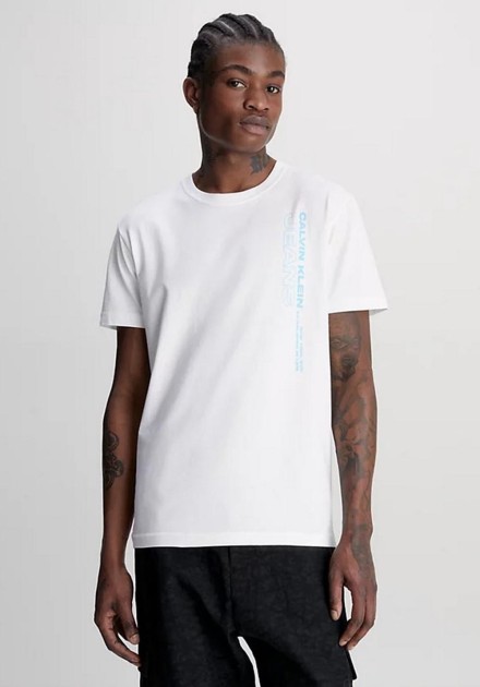 Camiseta Calvin Klein blanca logo oversi
