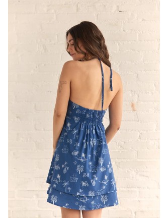 Vestido Maggie Sweet Marisol playa azul 2