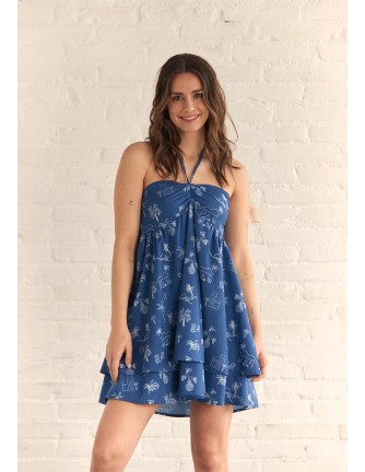 Vestido Maggie Sweet Marisol playa azul