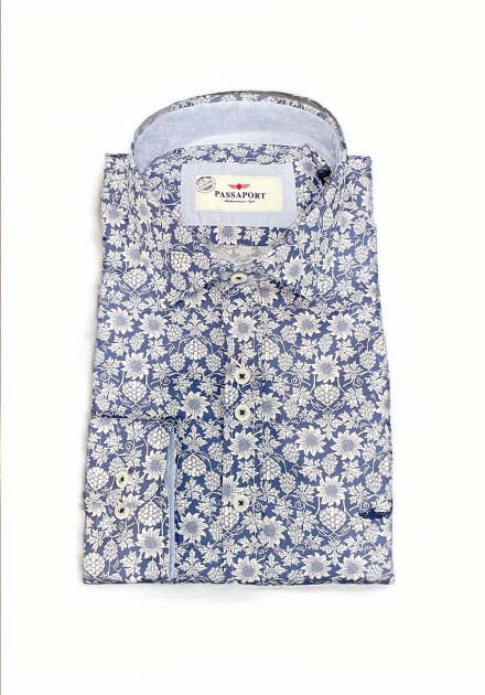 Camisa Passaport azul floral