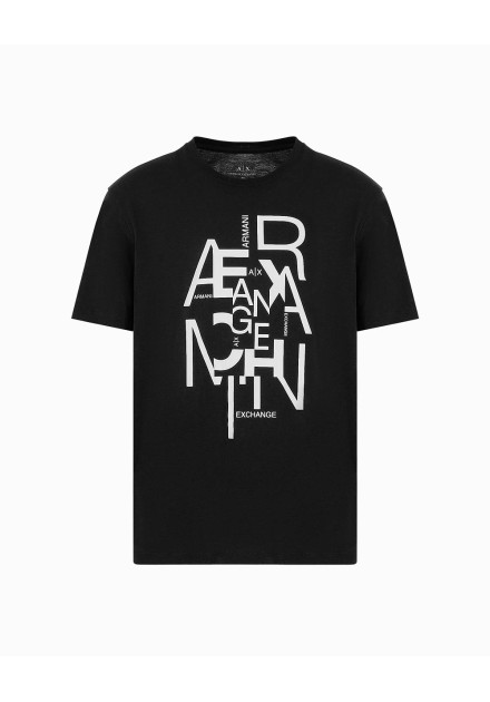 Camiseta Armani Exchange negra letras
