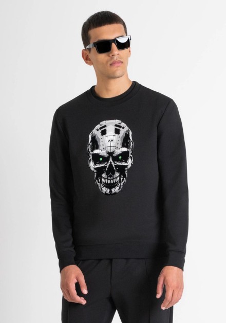 Sudadera Antony Morato negra calavera