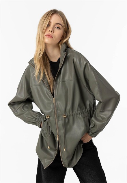 Chaqueta impermeable Tiffosi verde con c