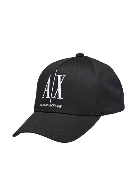 Gorra Armani Exchange negra logo AIX