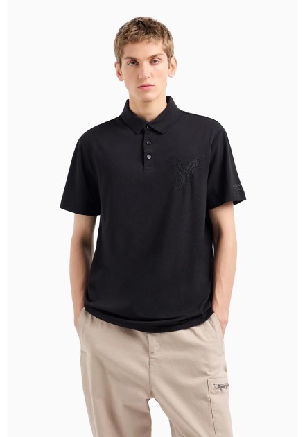 Polo Armani Exchange negro aguila