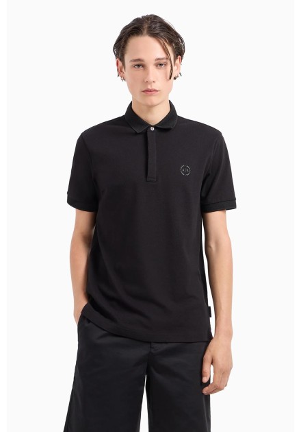 Polo Armani Exchange negro pique