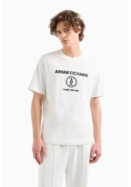 Camiseta Armani Exchange blanca regular