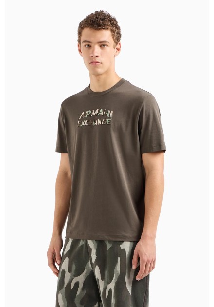 Camiseta Armani Exchange marron logo cam