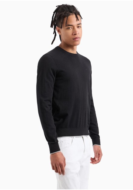 Jersey Armani Exchange negro tricot basi