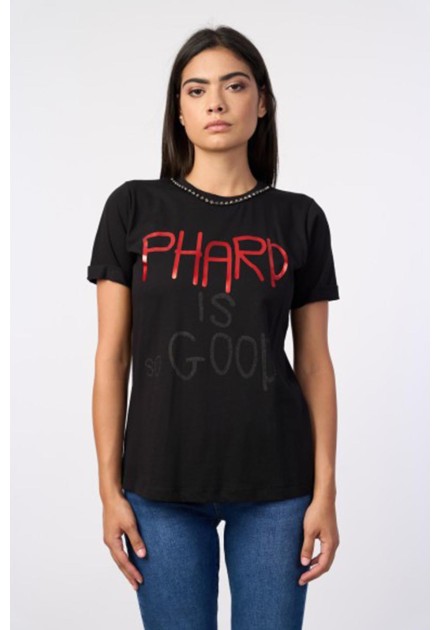 Camiseta Phard Paola negra mujer