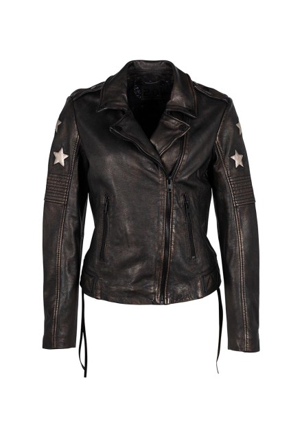 Chaqueta Gipsy negra-oro piel estrelllas