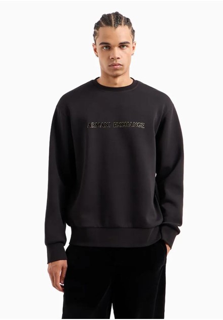 Sudadera Armani Exchange logo dorado