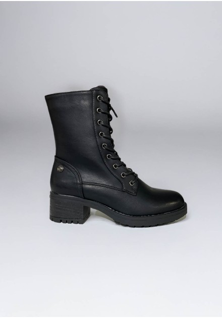 Botin A Tempo negro cordones