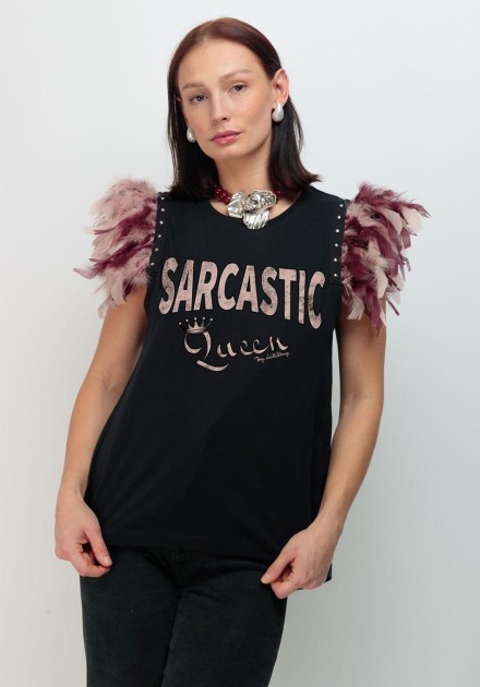 Camiseta Chill&Buy Sarcastic plumas mix