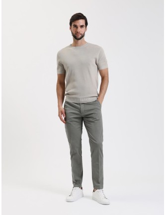 Pantalon Gianni Lupo verde popelin elastico 2