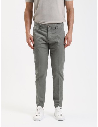 Pantalon Gianni Lupo verde popelin elastico