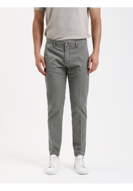 Pantalon Gianni Lupo verde popelin elastico Pantalon Gianni Lupo verde popelin elastico