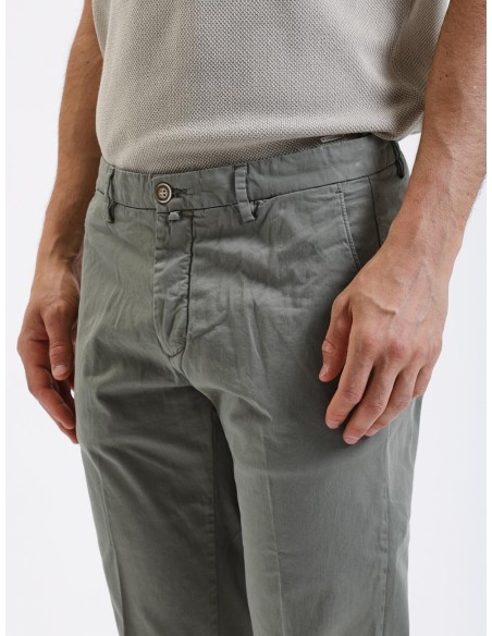 Pantalon Gianni Lupo verde popelin elast