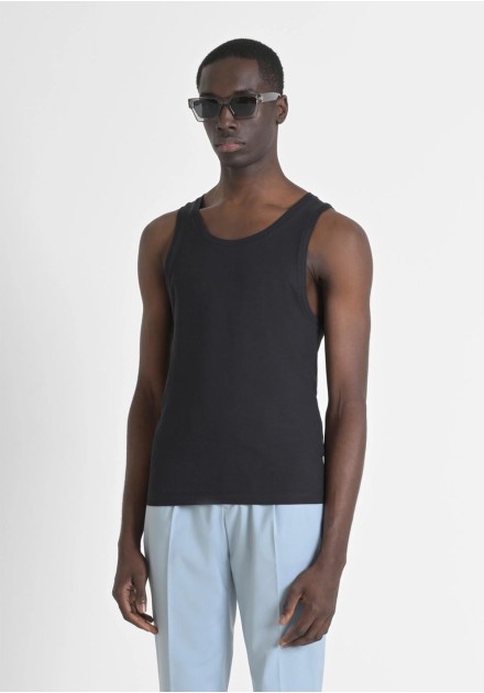 Camiseta Antony Morato negra canale tira hombre Camiseta Antony Morato negra canale tira hombre