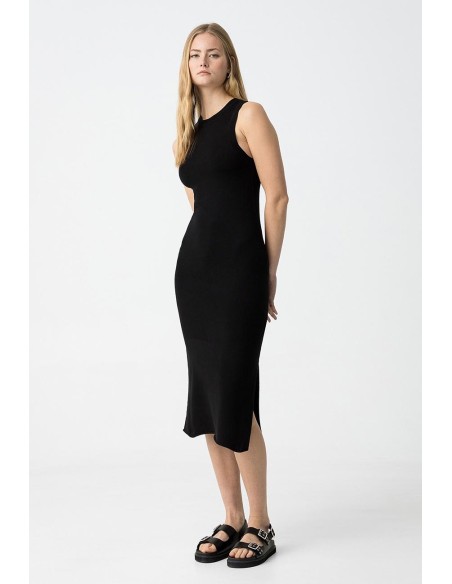 Vestido Tiffosi Halia negro de punto