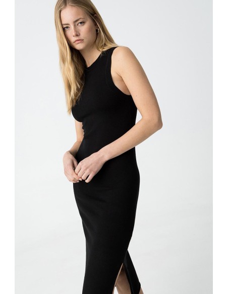 Vestido Tiffosi Halia negro de punto