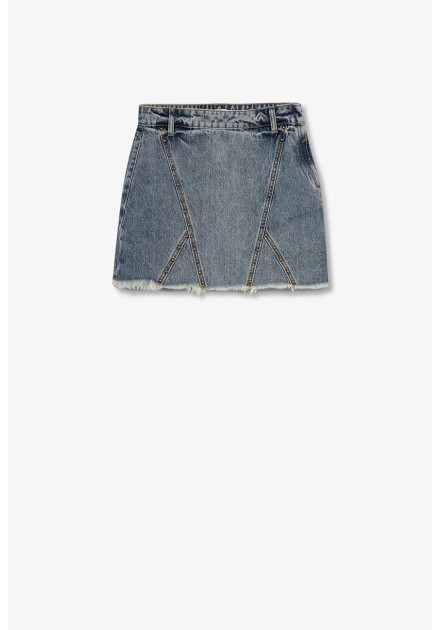 Mini falda Tiffosi Dua denim bajo deshil Mini falda Tiffosi Dua denim bajo deshil