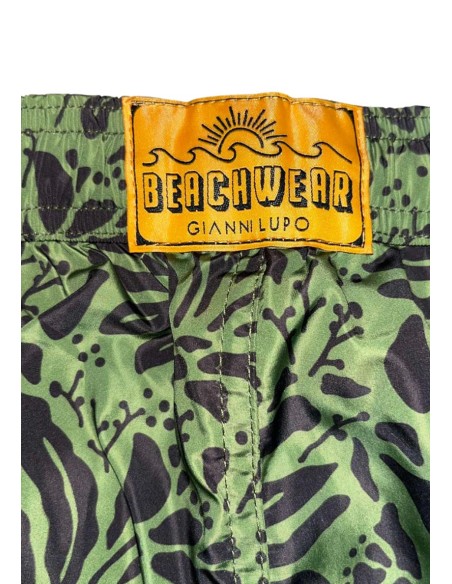 Bañador Gianni Lupo verde estampado hombre