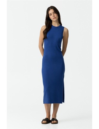 Vestido Tiffosi Halia azulón de punto