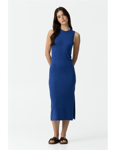 Vestido Tiffosi Halia azulón de punto