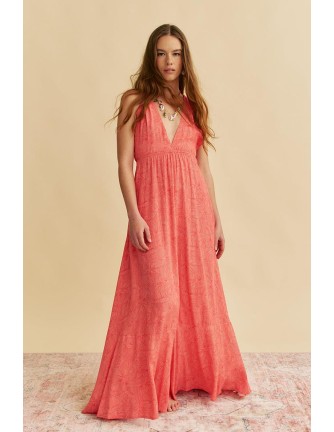 Vestido Jaase Pearl maxi little bow print