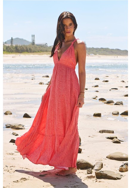 Vestido Jaase Pearl maxi little bow print mujer Vestido Jaase Pearl maxi little bow print mujer